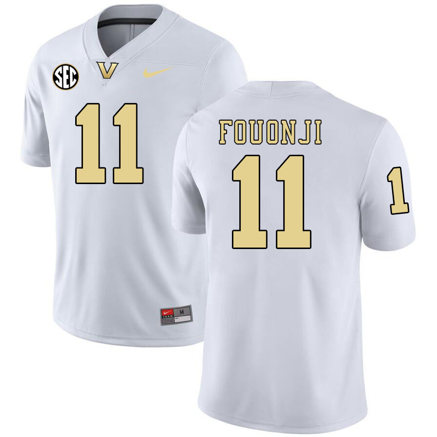 Loic Fouonji Jersey,Vanderbilt Commodores #11 Loic Fouonji Football Jersey,Uniforms-White 2024